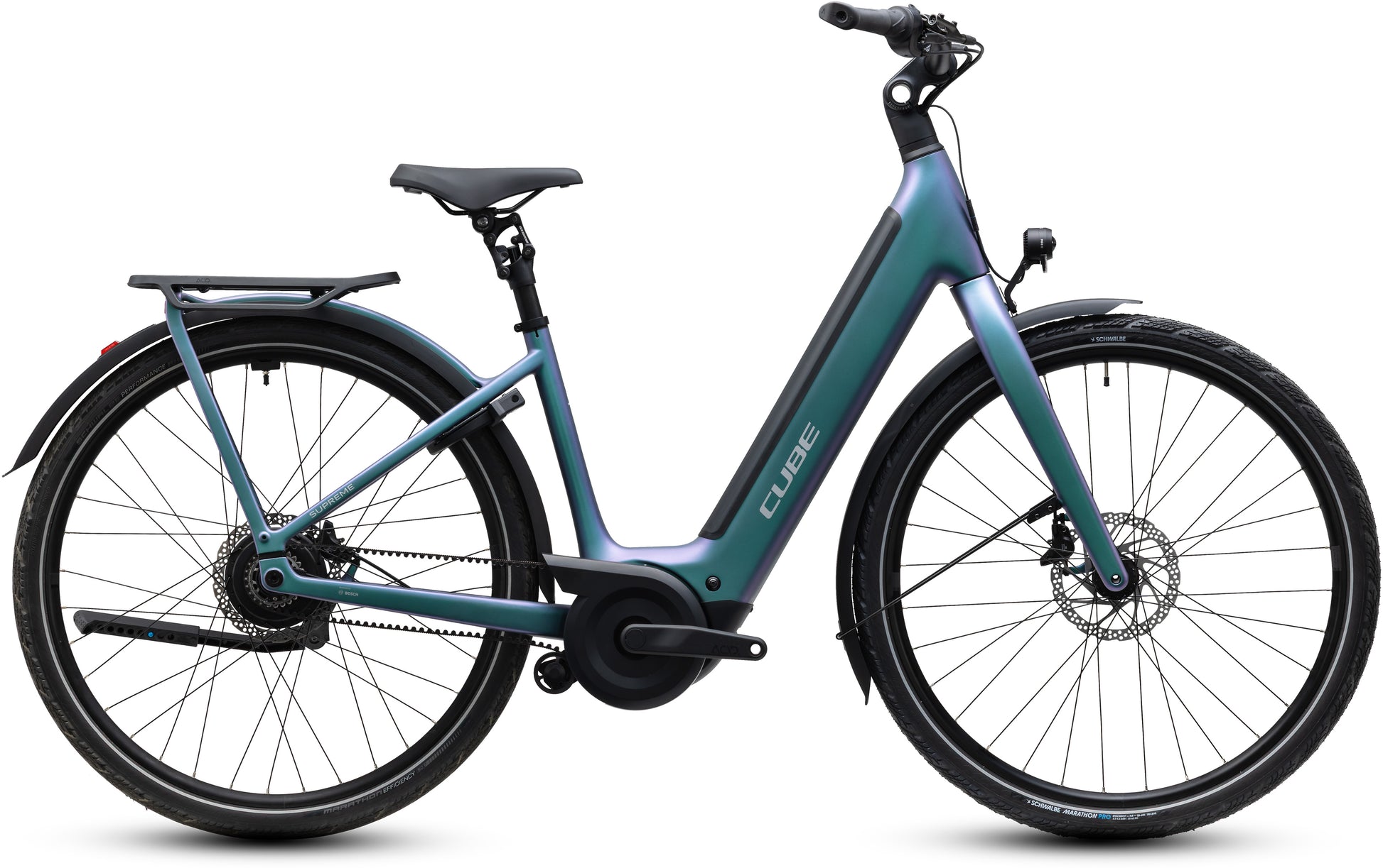 CUBE Supreme Hybrid C:62 Deluxe SLX 600 E-Bike in polarlight´n´grey, Seitenansicht