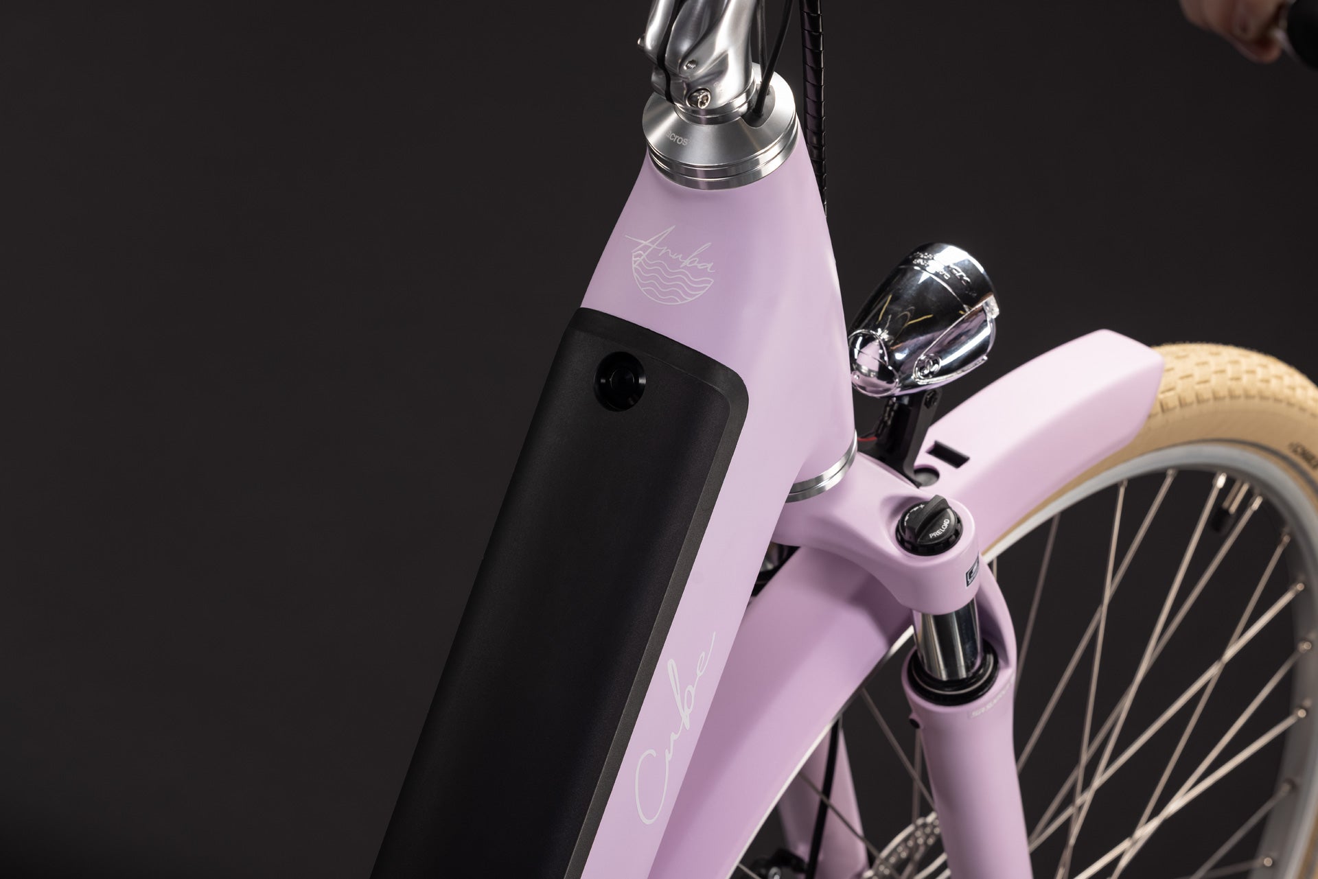 CUBE Aruba Hybrid 600 cottoncandy´n´creme E-Bike in Pastellpink mit Akku integriert