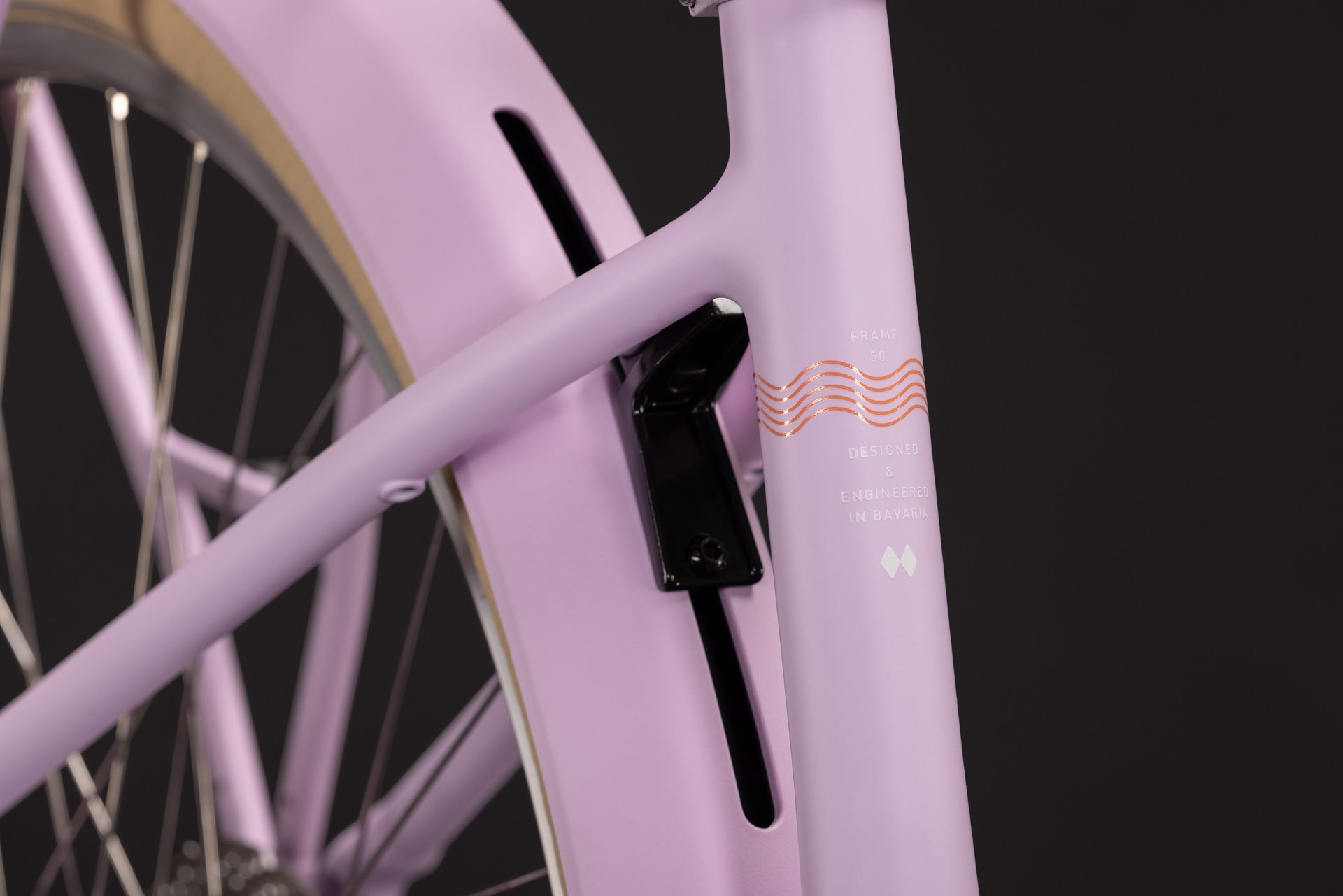 CUBE Aruba Hybrid 600 in cottoncandy´n´creme, Detailaufnahme des Fahrradrahmens