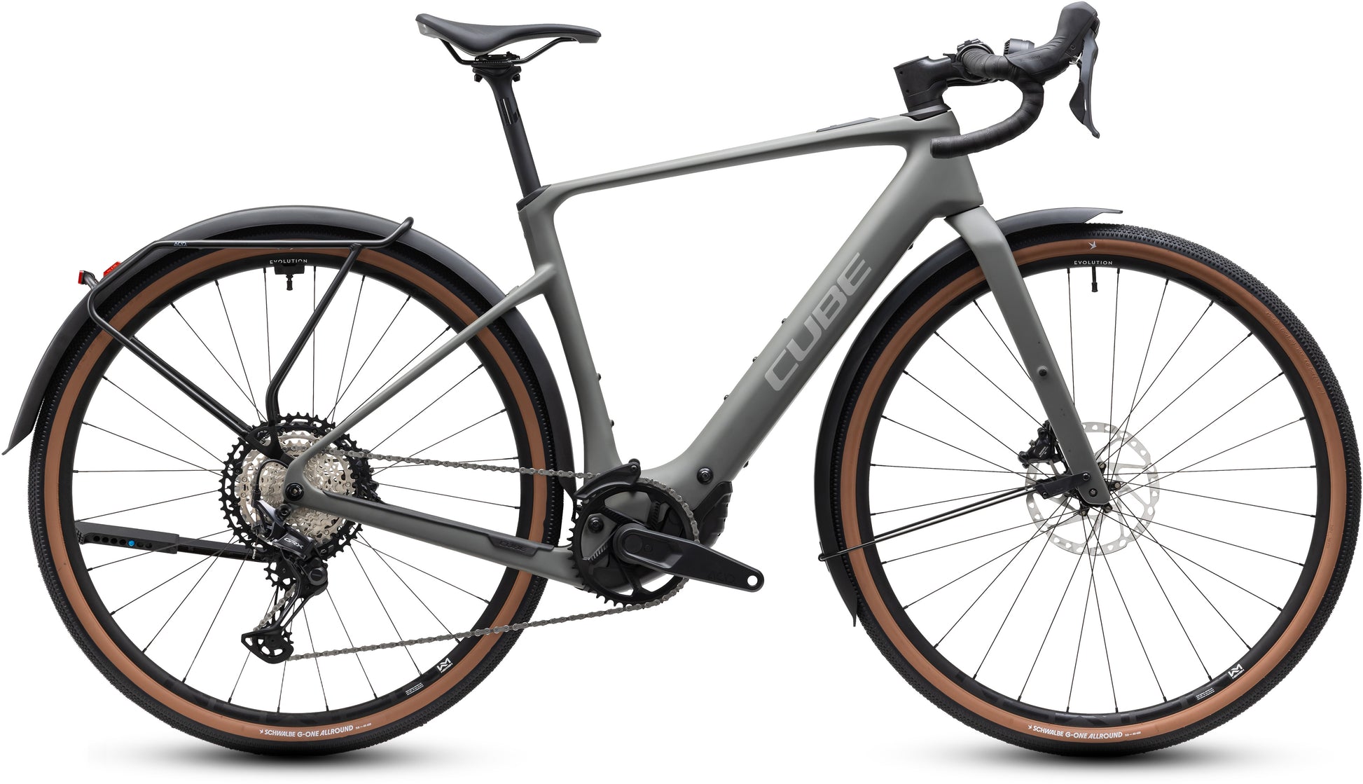 CUBE Nuroad Hybrid C:62 Race 400X FE oldgrey´n´grey E-Gravelbike mit Schutzblechen