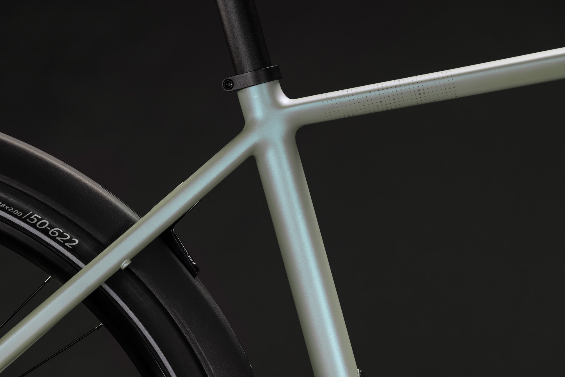 CUBE Editor Hybrid Pro 360 FE in glintsand´n´black, Detailansicht des Fahrradrahmens