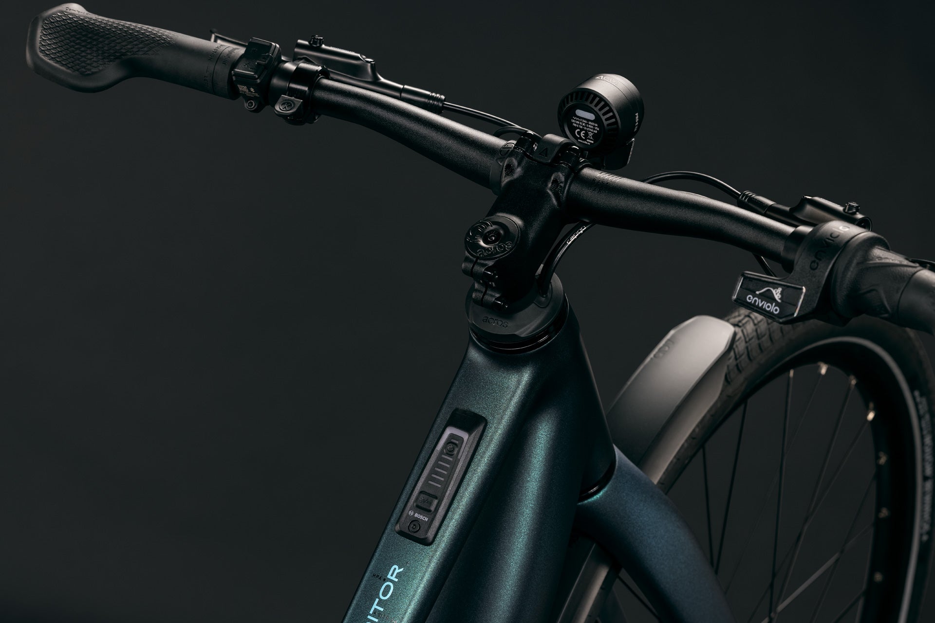 CUBE Editor Hybrid SLX 400X FE in glitterteal´n´black, E-Bike mit Lenkerdetail