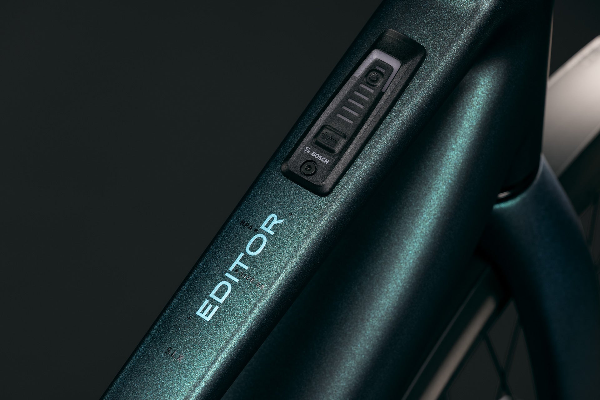CUBE Editor Hybrid SLX 400X FE in Glitterteal´n´Black mit Bosch-Antriebssystem