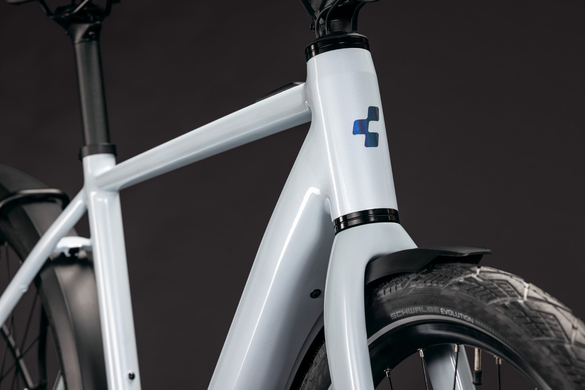 CUBE Editor Hybrid SLT 400X FE in glacier´n´prizm, E-Bike-Detailansicht