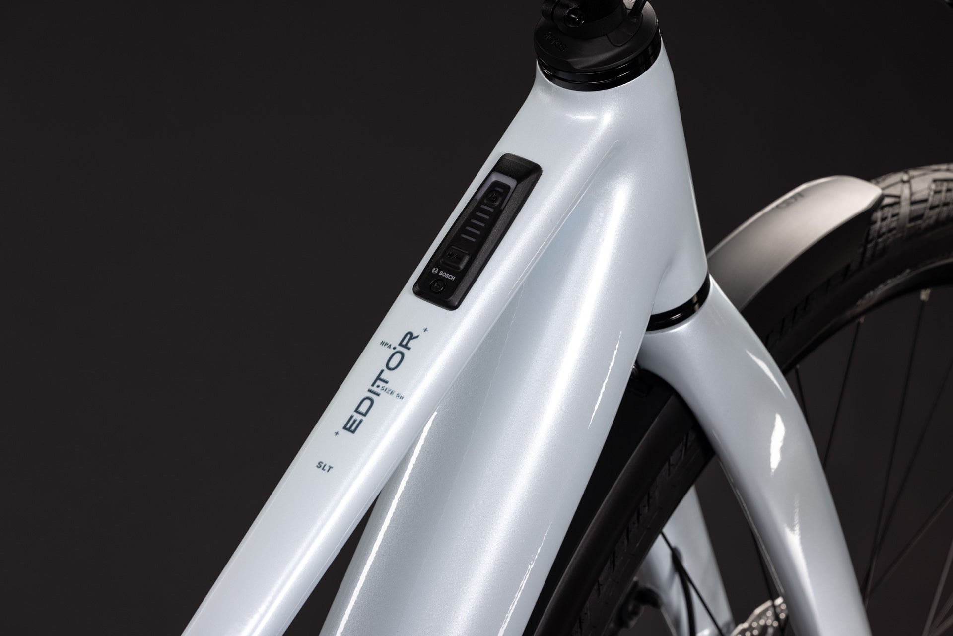 CUBE Editor Hybrid SLT 400X FE glacier’n’prizm E-Bike-Rahmen mit Bosch-Bedieneinheit