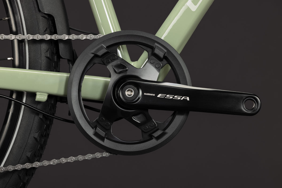 CUBE Nature ONE FE almondgreen´green mit Shimano ESSA Kurbel und Kettenschutz