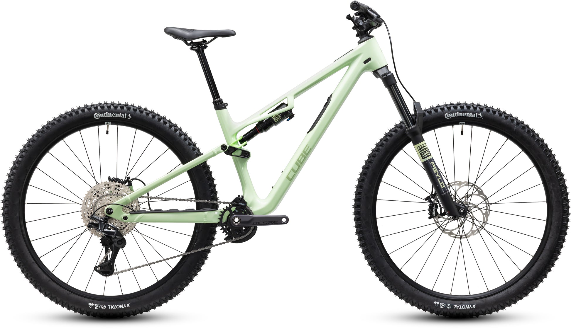 CUBE Stereo HPC RACE lindgreen'n'green Mountainbike mit Vollfederung und RockShox-Gabel