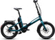 CUBE Fold Hybrid Deluxe 540 in metallicpetrol´n´sea, faltbares E-Bike mit Gepäckträger