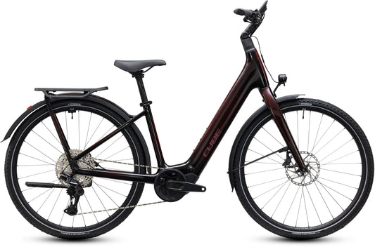 CUBE Kathmandu Hybrid C:62 SLX 400X in liquidred´n´red, E-Bike mit Gepäckträger und Schutzblechen