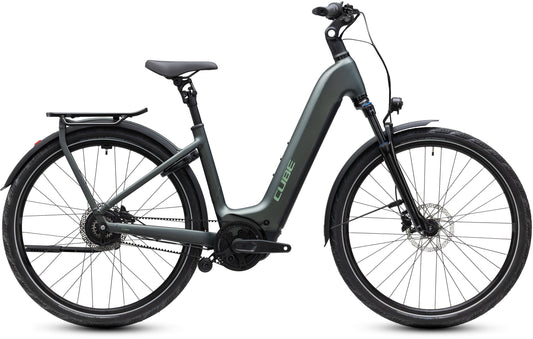 CUBE Kathmandu Hybrid Deluxe Pro 800 E-Bike in blackforest´n´chrome, Seitenansicht
