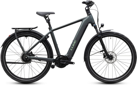 CUBE Kathmandu Hybrid Deluxe Pro 800 E-Bike blackforest'n'chrome mit Gepäckträger