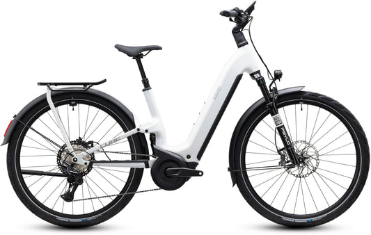 CUBE Kathmandu Hybrid ONE11 HPC SLX 800 E-Bike in metallicwhite´n´prizm, Seitenansicht