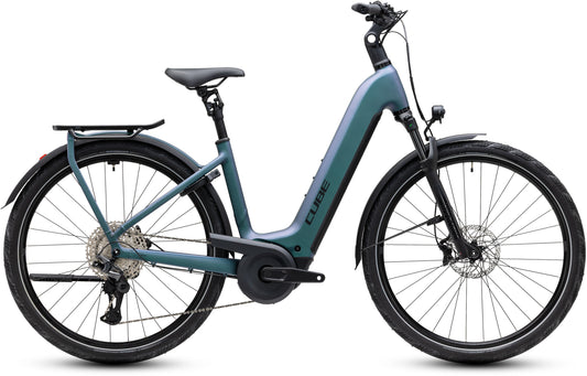 CUBE Kathmandu Hybrid Pro 800 E-Bike in smaragdgrey'n'black, Seitenansicht