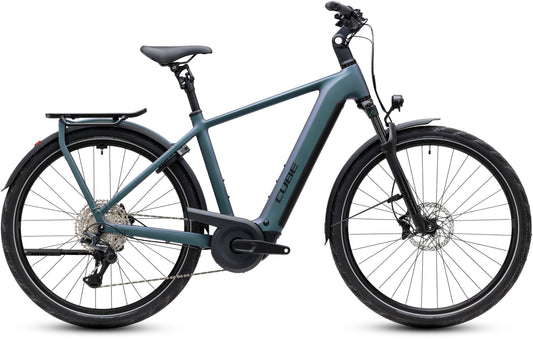CUBE Kathmandu Hybrid Pro 800 E-Bike in smaragdgrey’n’black, Seitenansicht