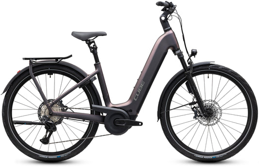 CUBE Kathmandu Hybrid SLT 800 E-Bike in mysticgraphite´n´reflex, Seitenansicht