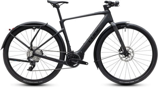 CUBE Nulane Hybrid C:62 SLX 400X FE in mineralblack'n'orange, E-Bike mit Schutzblechen