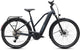 CUBE Nuride Hybrid EXC 800 E-Bike in coal´n´chrome, Seitenansicht mit Gepäckträger und Federgabel