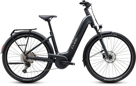 CUBE Nuride Hybrid Performance 720 E-Bike in shadowgrey´n´grey, Seitenansicht
