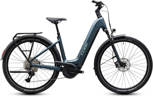 CUBE Nuride Hybrid Pro 800 E-Bike in Deepteal´n´Blue, Seitenansicht