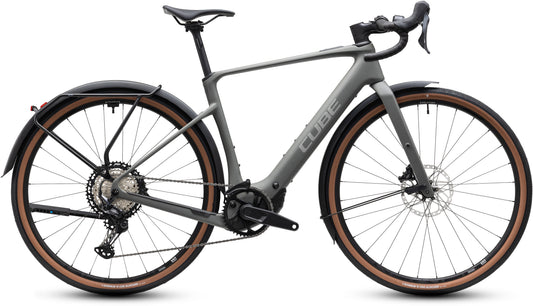 CUBE Nuroad Hybrid C:62 Race 400X FE oldgrey´n´grey E-Gravelbike mit Schutzblechen