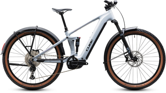 CUBE Stereo Hybrid ONE22 Pro 800 FE E-Mountainbike in foggrey´n´sparklerose, Seitenansicht