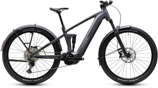 CUBE Stereo Hybrid ONE22 Pro 800 FE E-Mountainbike in slabgrey´n´chrome, Seitenansicht