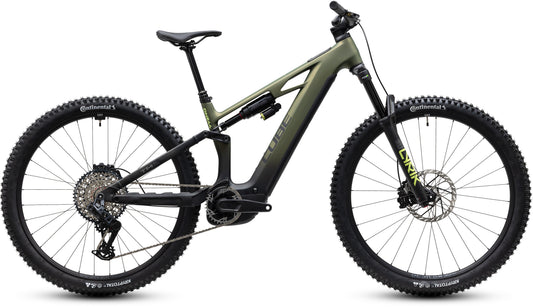 CUBE Stereo Hybrid ONE44 HPC TM 800 E-MTB in reedgreen´n´gills, Seitenansicht