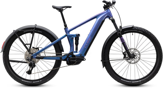 CUBE Stereo Hybrid ONE44 Pro 800 FE blueiris´n´purple E-Mountainbike mit Schutzblechen