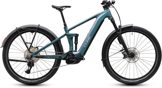 CUBE Stereo Hybrid ONE44 SLX 800 FE E-MTB in smaragdgrey´n´chrome, Seitenansicht