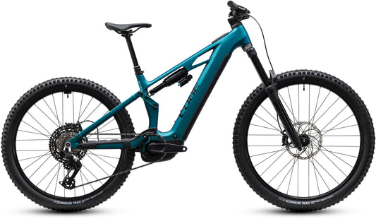 CUBE Stereo Hybrid ONE77 HPC Race 800 E-Mountainbike metallicpetrol'n'black Seitenansicht