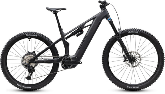 CUBE Stereo Hybrid ONE77 HPC SLX 800 blackline E-Mountainbike Fully in Schwarz Seitenansicht