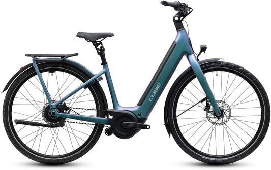 CUBE Supreme Hybrid C:62 Deluxe SLX 600 E-Bike in polarlight´n´grey, Seitenansicht
