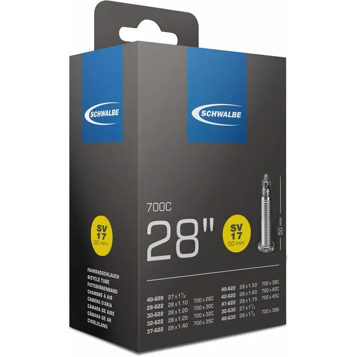 Schwalbe Schlauch SV 17 27/28 40mm Ventil schwarz.