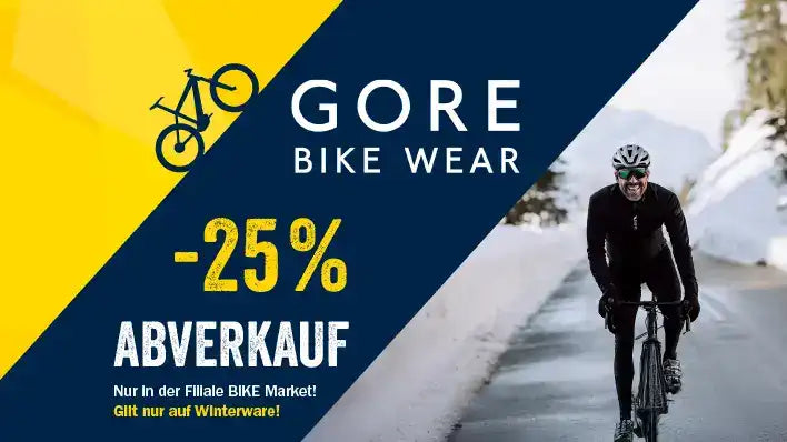 Abverkauf Winterware der Marke GORE - nur in der BIKE Market Filiale