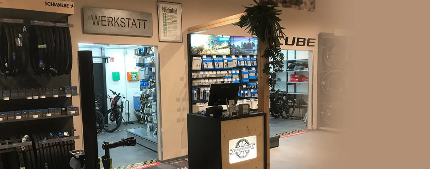 Fahrradwerkstatt im CUBE Store Bremen