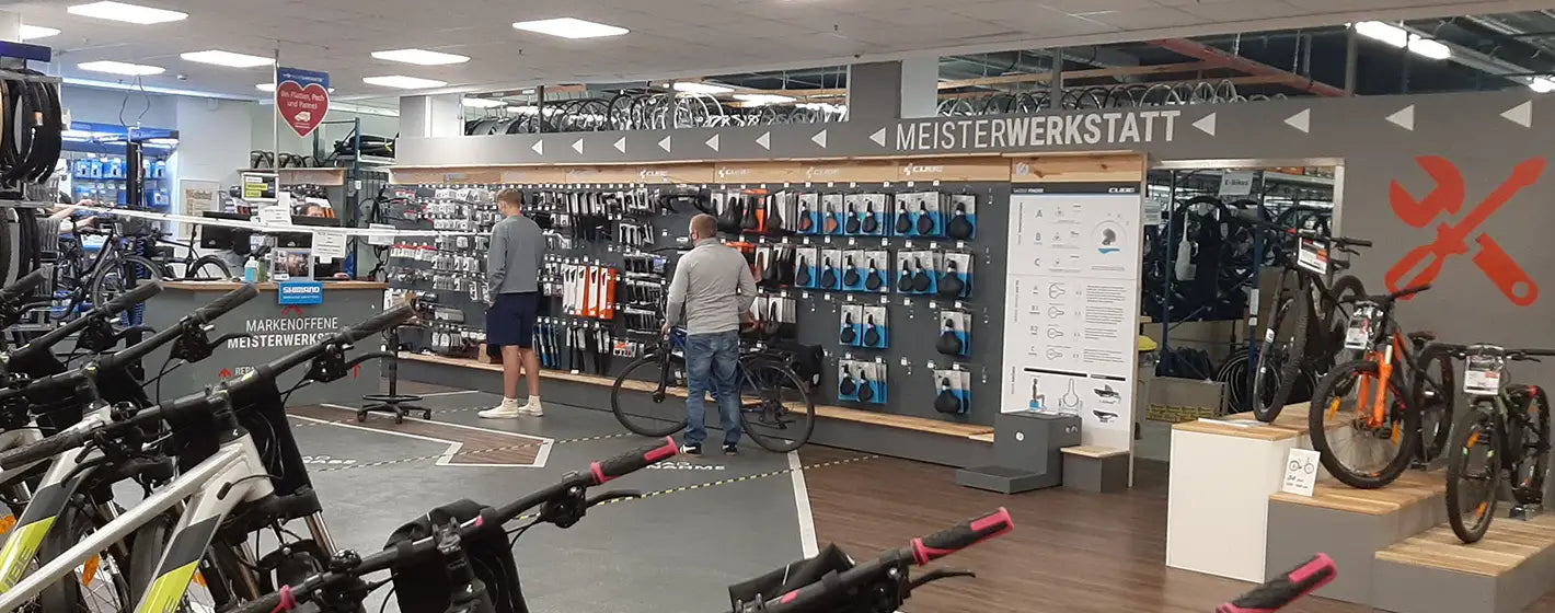 Fahrradwerkstatt im CUBE Store Rostock