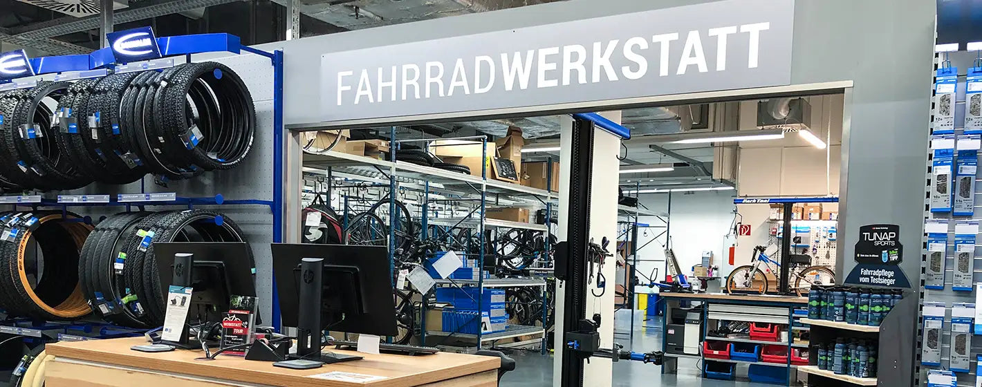 Fahrradwerkstatt im CUBE Store Schwerin