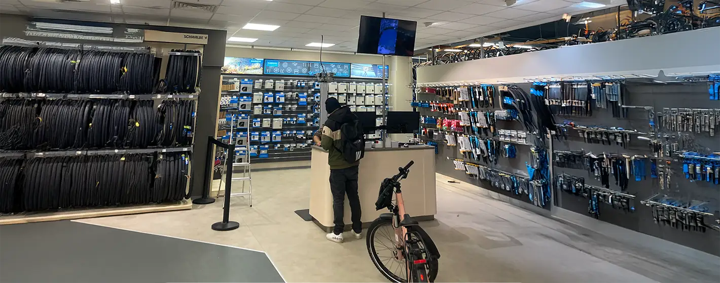 Fahrradwerkstatt im CUBE Store Rostock